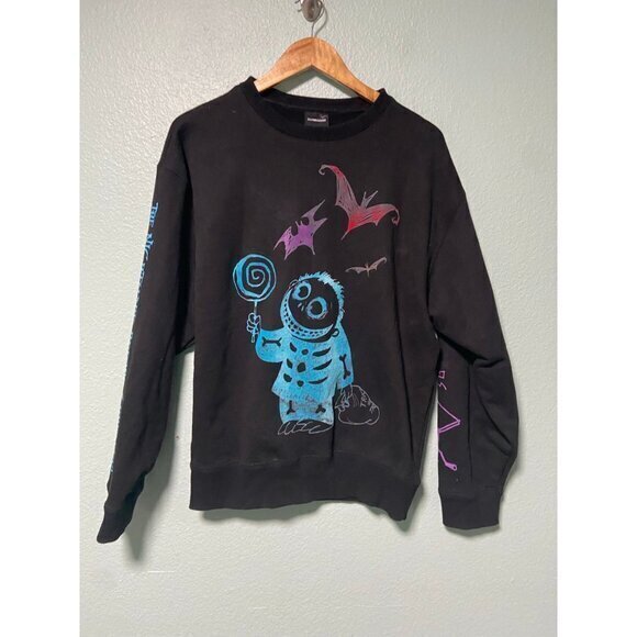 Dumbgood Nightmare Before Christmas Lock & Barrel‎ Crewneck Black Sweatshirt L - Picture 1 of 7